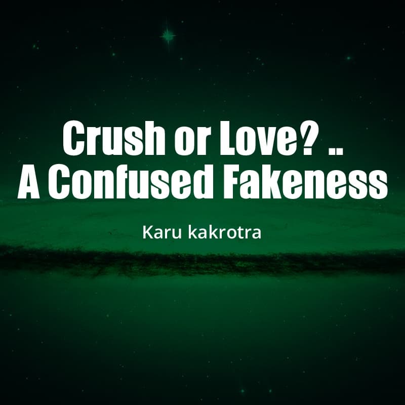 Cover for Crush or Love? .. A Confused Fakeness