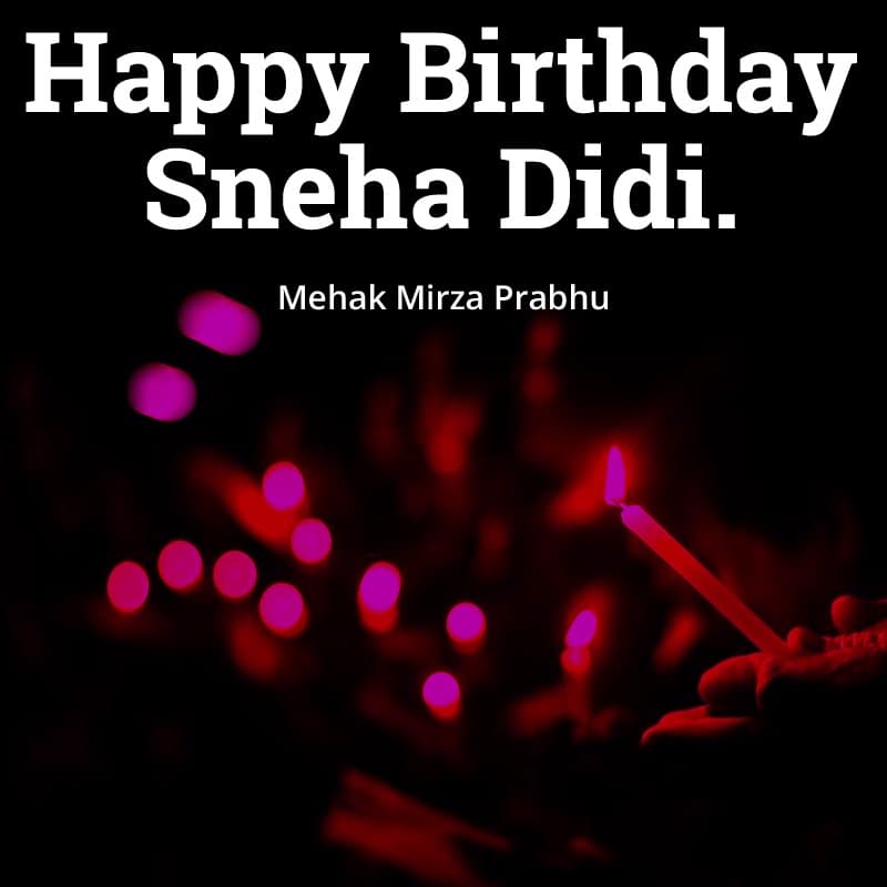 Cover for Happy Birthday Sneha Didi.