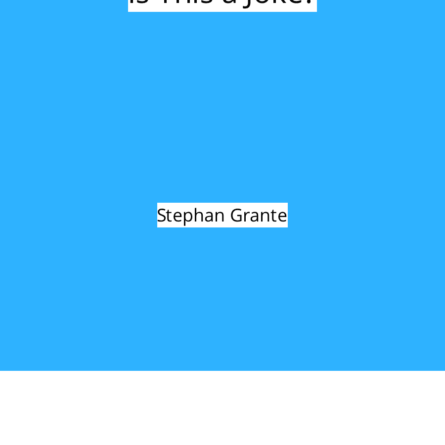 Cover for Is This a Joke?