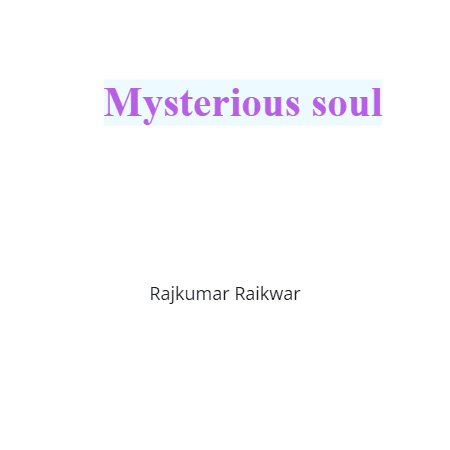 Cover for Mysterious soul