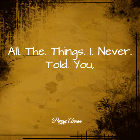 Cover for All The Things I Never Told You
