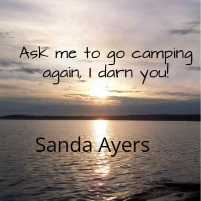 Cover for Ask me to go camping again, I darn you