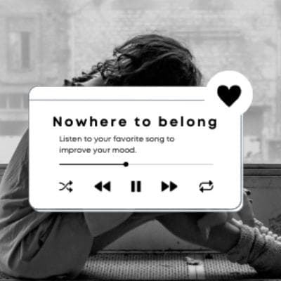 Cover for Nowhere to belong