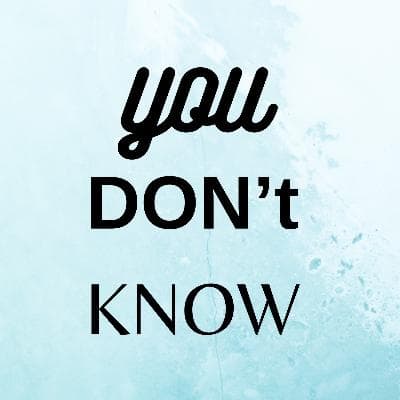 Cover for YOU DON't KNOW