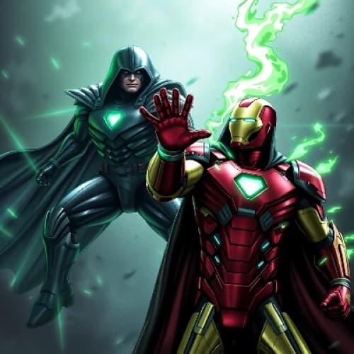 Cover for Iron man vs dr doom