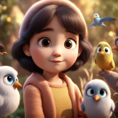 Cover for The Girl and the Birds: A Lesson in Kindness