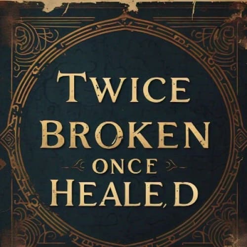Cover for Broken twice, once healed.