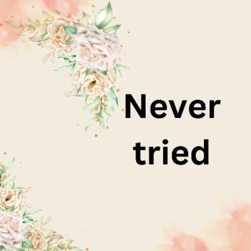 Cover for Never tried