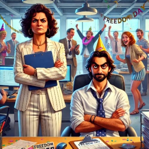 Cover for Exit Stage Left: The Ballad of Mona the Micromanager