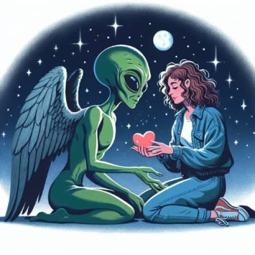 Cover for Alien love in forest