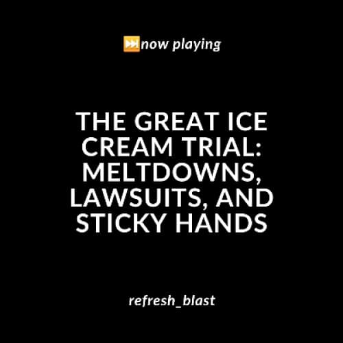 Cover for The Great Ice Cream Trial: Meltdowns, Lawsuits, and Sticky Hands