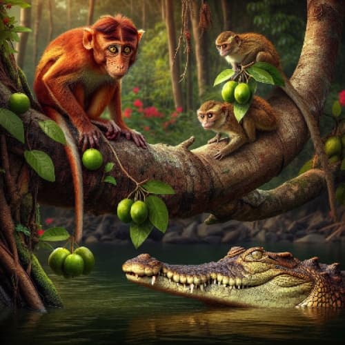 Cover for The Monkey and the Crocodile