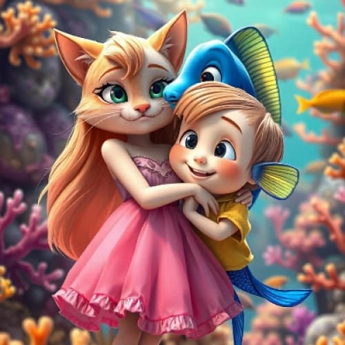 Cat And Fish Love Story