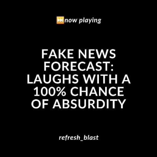 Cover for Fake News Forecast: Laughs with a 100% Chance of Absurdity
