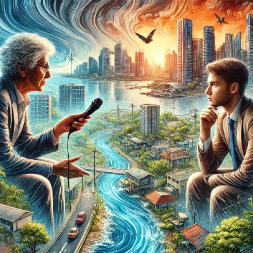 Cover for Addressing the Challenges: A Conversation on Social and Environmental Issues