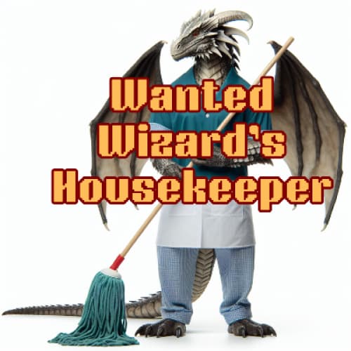 Cover for Wanted, Wizard's Housekeeper