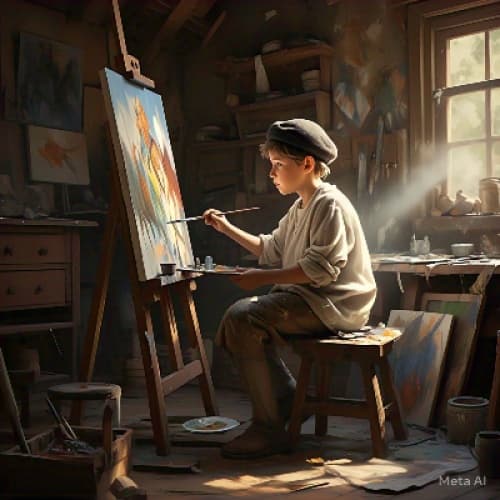 Cover of The Magical Paintbrush: A Tale of Practice and Perfection