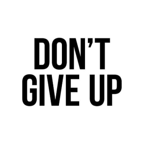Cover for Don't give up