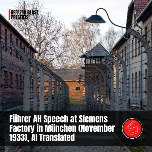 Cover for Führer AH Speech at Siemens Factory in München (November 1933), AI Translated