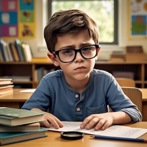 Cover for A Young Boy struggles with his eyesight