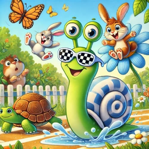 Cover for Children's story about the The Silly Snail’s Race
