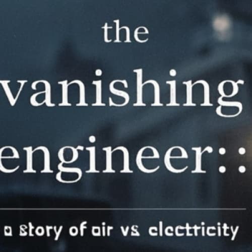 Cover for **The Vanishing Engineer: A Story of Air vs. Electricity**
