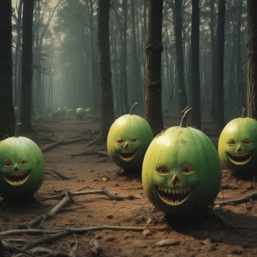 Cover for The Cursed Forest: A Nightmarish Encounter with the Melon Heads**