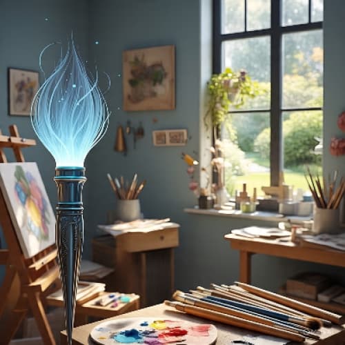 Cover for The magical paintbrush