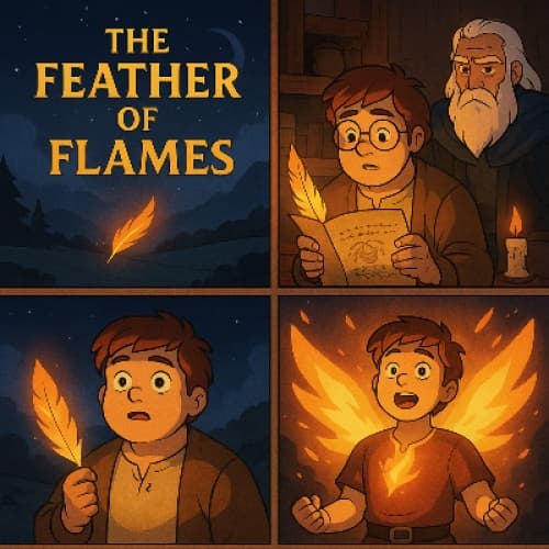 Cover for The feathers of flames