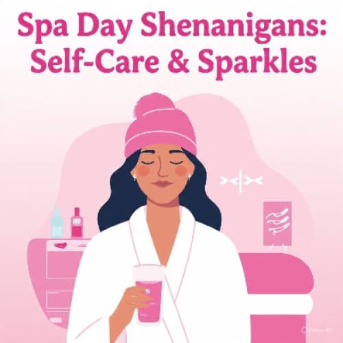 Cover for “Spa Day Shenanigans: Self-Care & Sparkles”