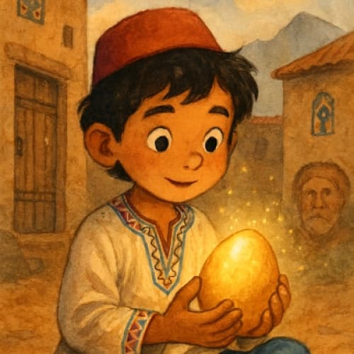 Cover for Suhail was born in a misty village with a golden egg beside him. His grandfather said, “It will open when