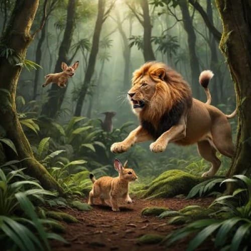 Cover for The Lion, The Rabbit and The Rat
