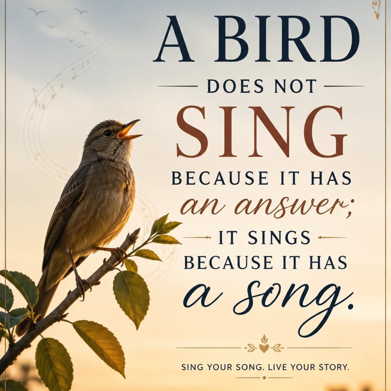 THE BIRD THAT SANG ANYWAY