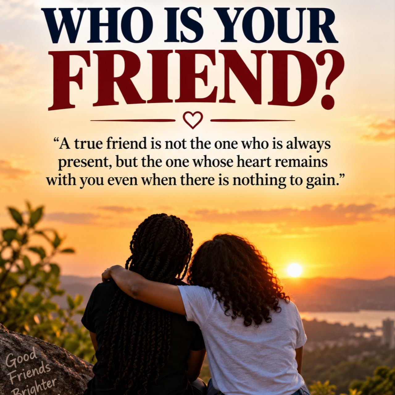 WHO IS YOUR FRIEND?