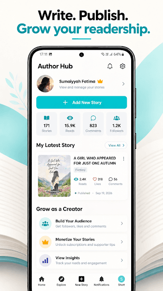 Actual Google Play screenshot showing the Short Story Lovers Android Author Hub