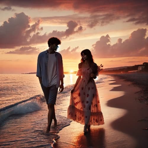 "Blooming Hearts by the Sea"