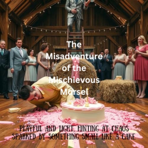 Cover for The Misadventure of the Mischievous Morsel (Playful and light, hinting at chaos sparked by something small like a cake).