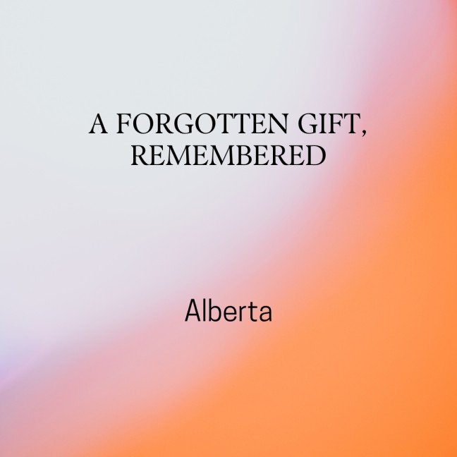 A Forgotten Gift, Remembered