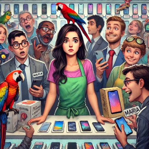 AI Chaos and a Whole Lot of Phones The Day Maria Survived the Smartphone Frenzy