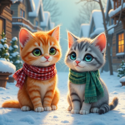 Whiskerville Two Kittens
