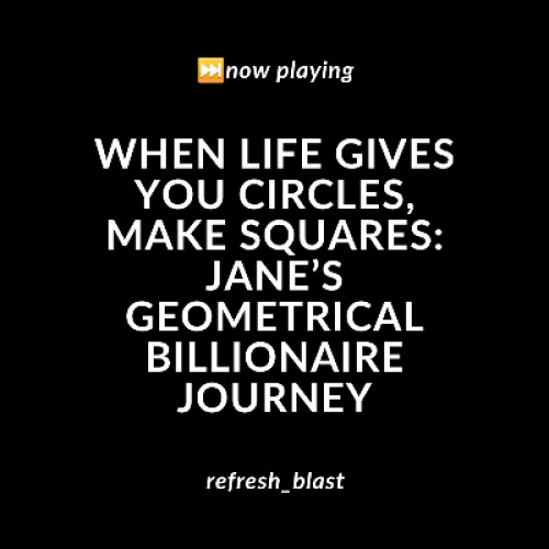 When Life Gives You Circles, Make Squares: Jane’s Geometrical Billionaire Journey