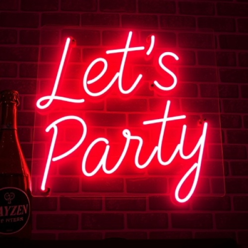 Light Up Your Party With the CRAZY NEON®'s Let’s Party Neon Sign