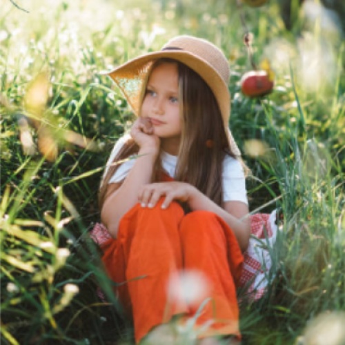 six year old little girl