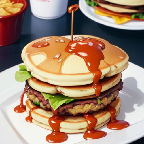 burger pancake
