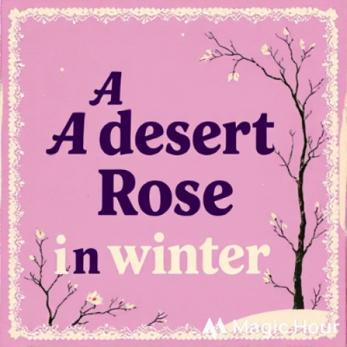 A desert rose in winter