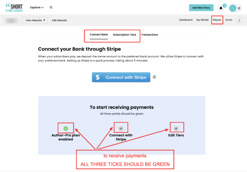 Connect your bank account to receive payments