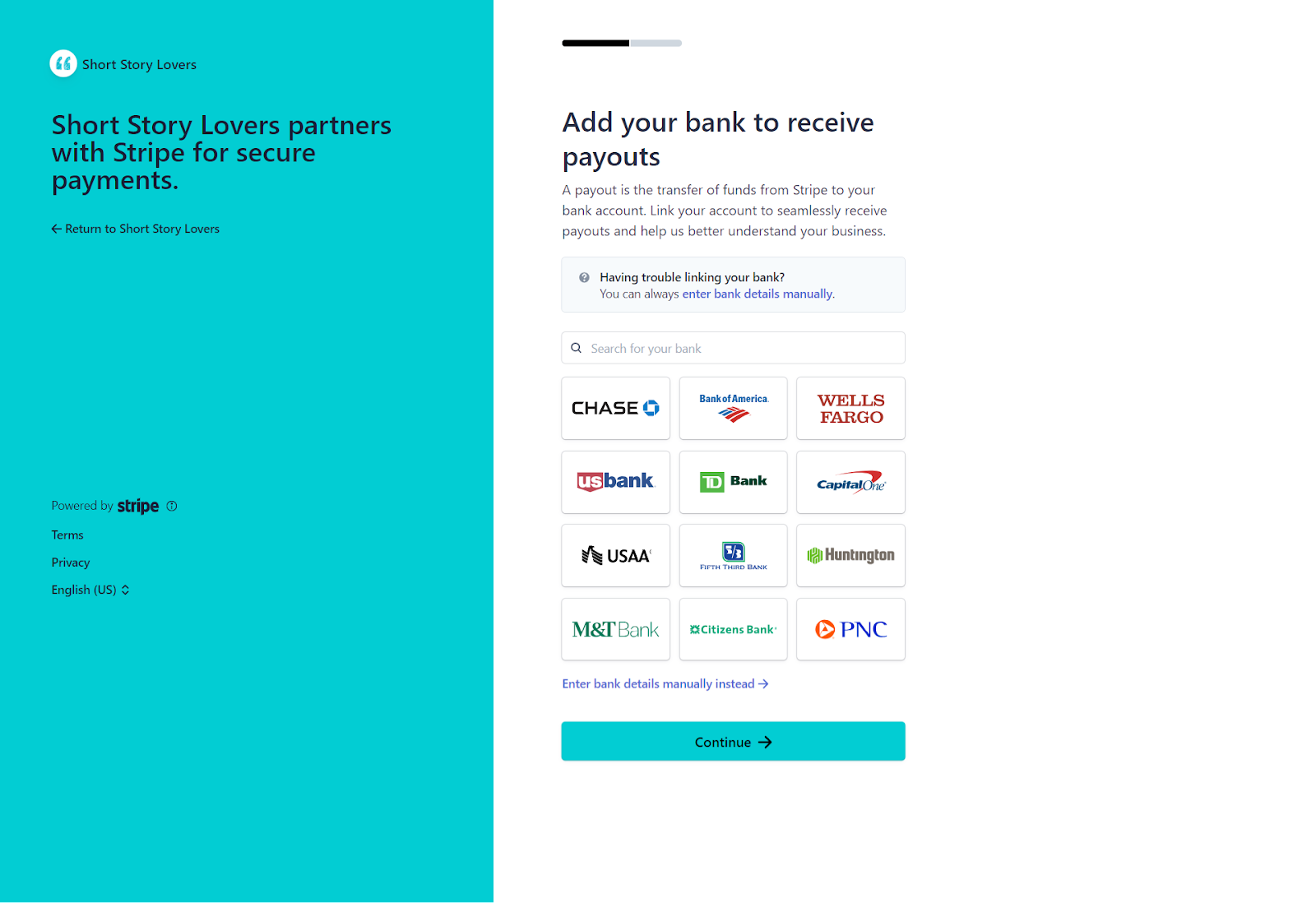 Step 7: Connecting with Stripe