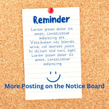 More Posting on the Notice Board