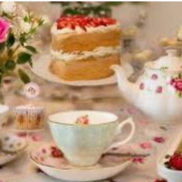 Plumeria has a tea party with friends 