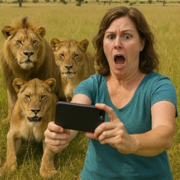 Karen goes on Safari